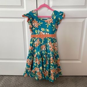 Sweet square neck lined fall dress